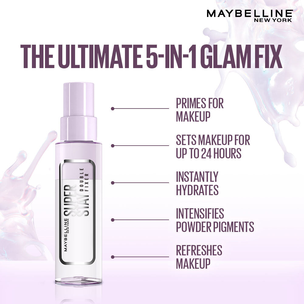 Superstay Double Fixer, Double Fixing Polymers For 2X Longwear + 24H Hydration