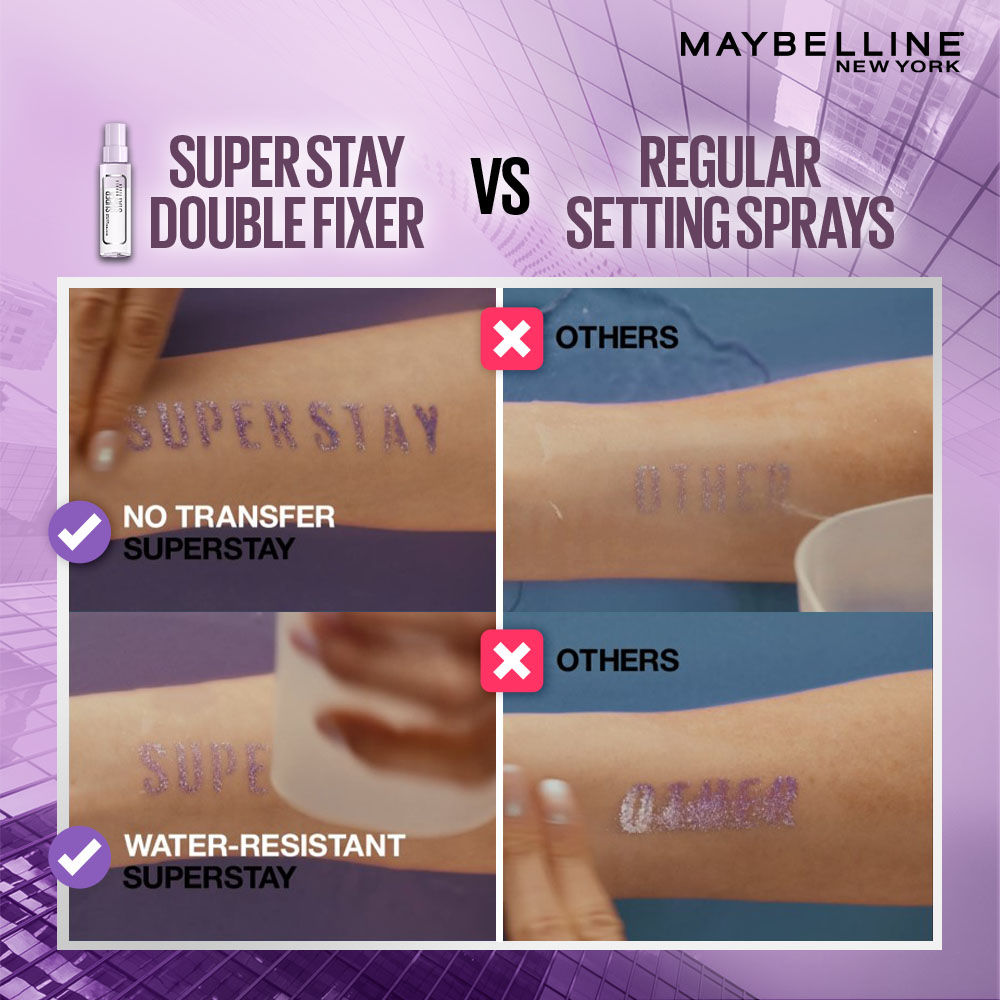 Superstay Double Fixer, Double Fixing Polymers For 2X Longwear + 24H Hydration