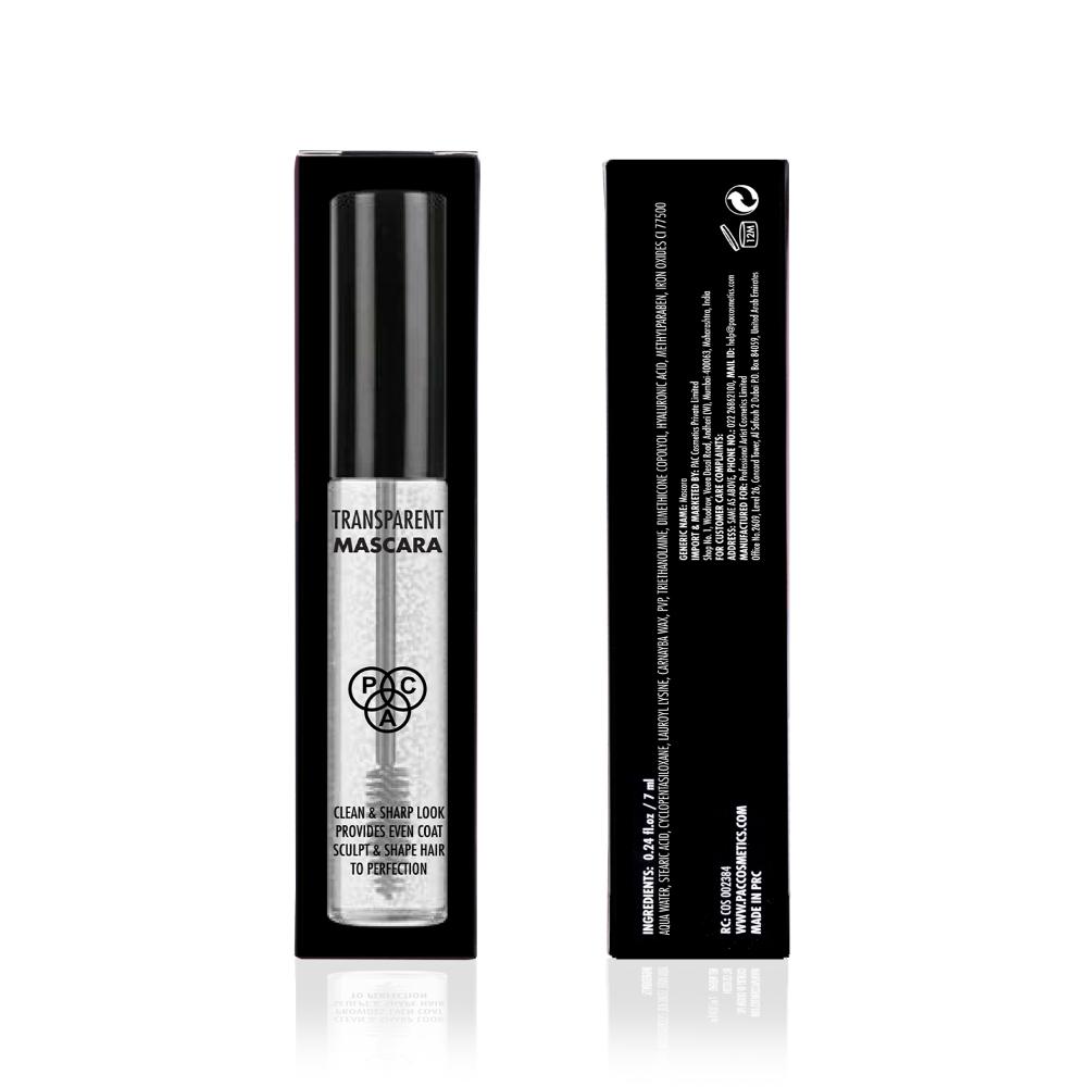 Transparent Mascara - Holds Lashes & Eyebrows All Day Long, Clump-Free & Clear Gel Mascara