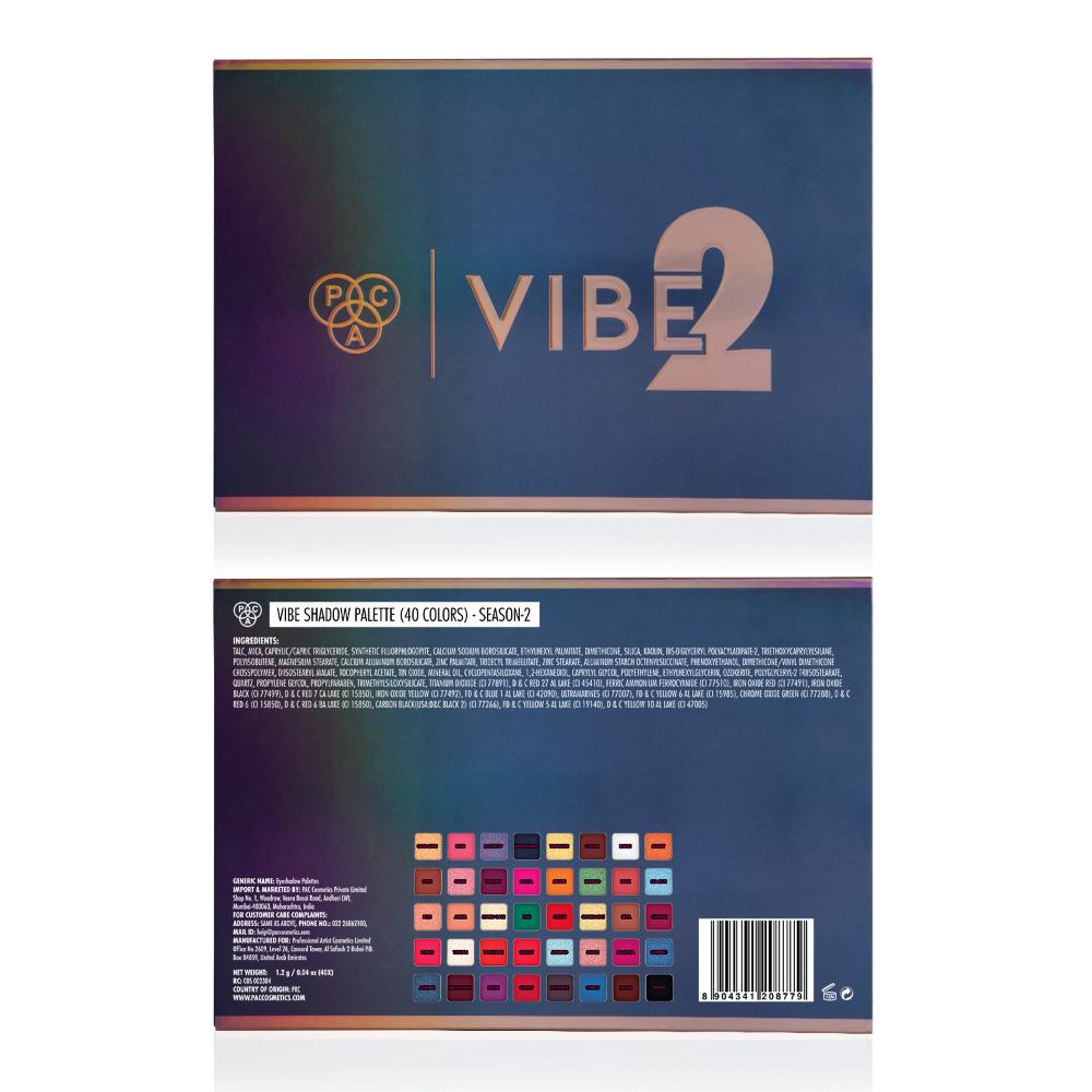 Vibe Eyeshadow Palette X40 Season 2 - Blendable Formula, Intense Color Payoff, Richly Pigmented