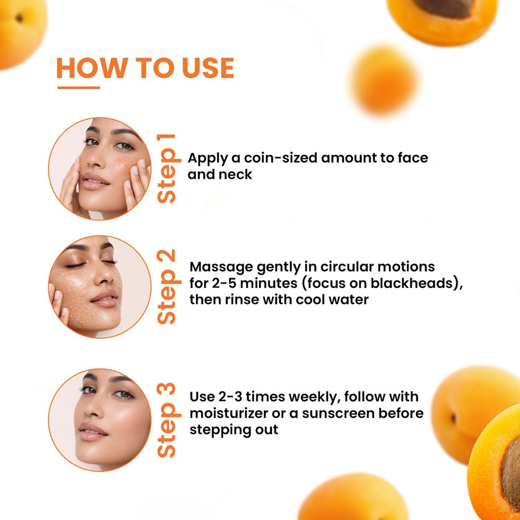 Apriscrub Fresh Apricot Face Scrub Natural Exfoliating & Chemical Free, All Skin Types