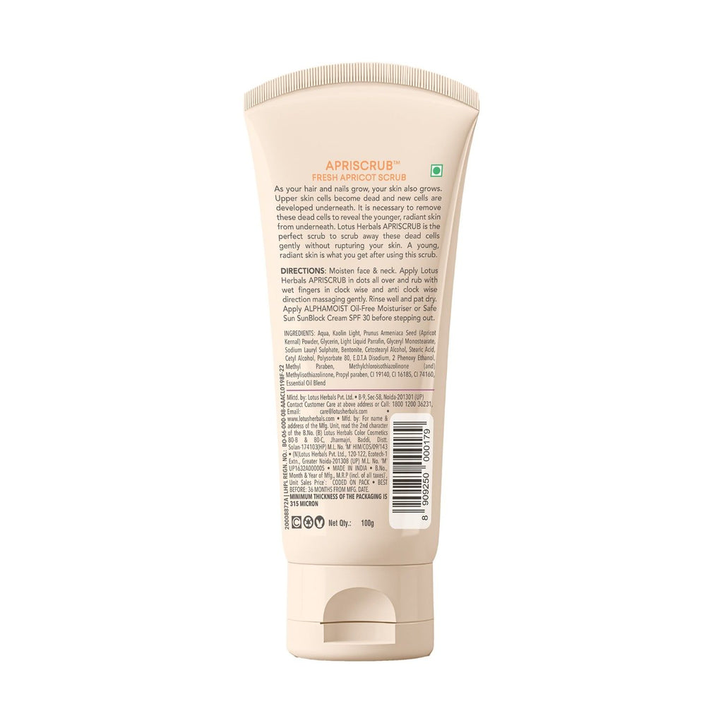 Apriscrub Fresh Apricot Face Scrub Natural Exfoliating & Chemical Free, All Skin Types