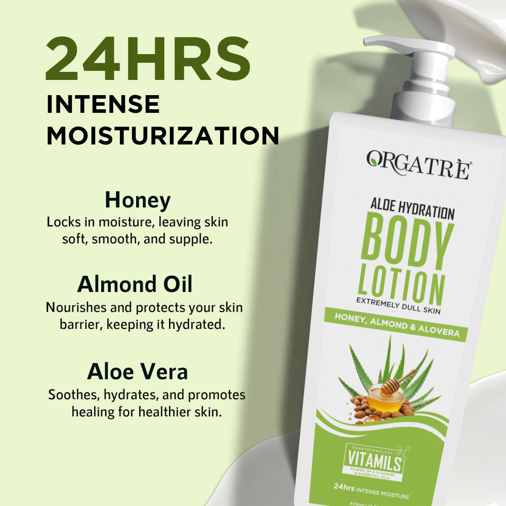 Aloe Hydration Body Lotion Moisturizer - 24 Hrs Intense Nourishment For Dry & Dull Skin
