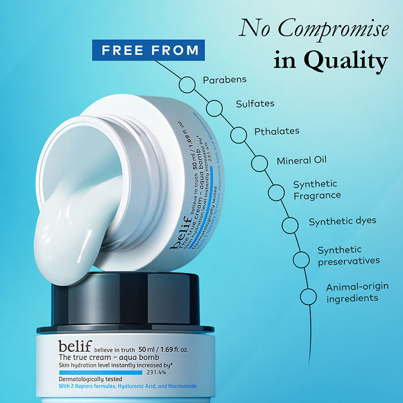 The True Cream Aqua Bomb, Dermat Tested Moisturizer, Increases Skin Hydration By 70%