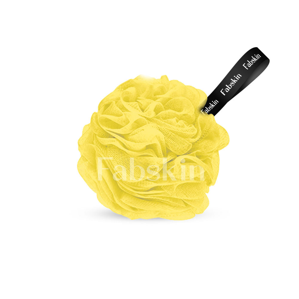 Luxury Bathing Round Loofah Bath Sponge - Yellow