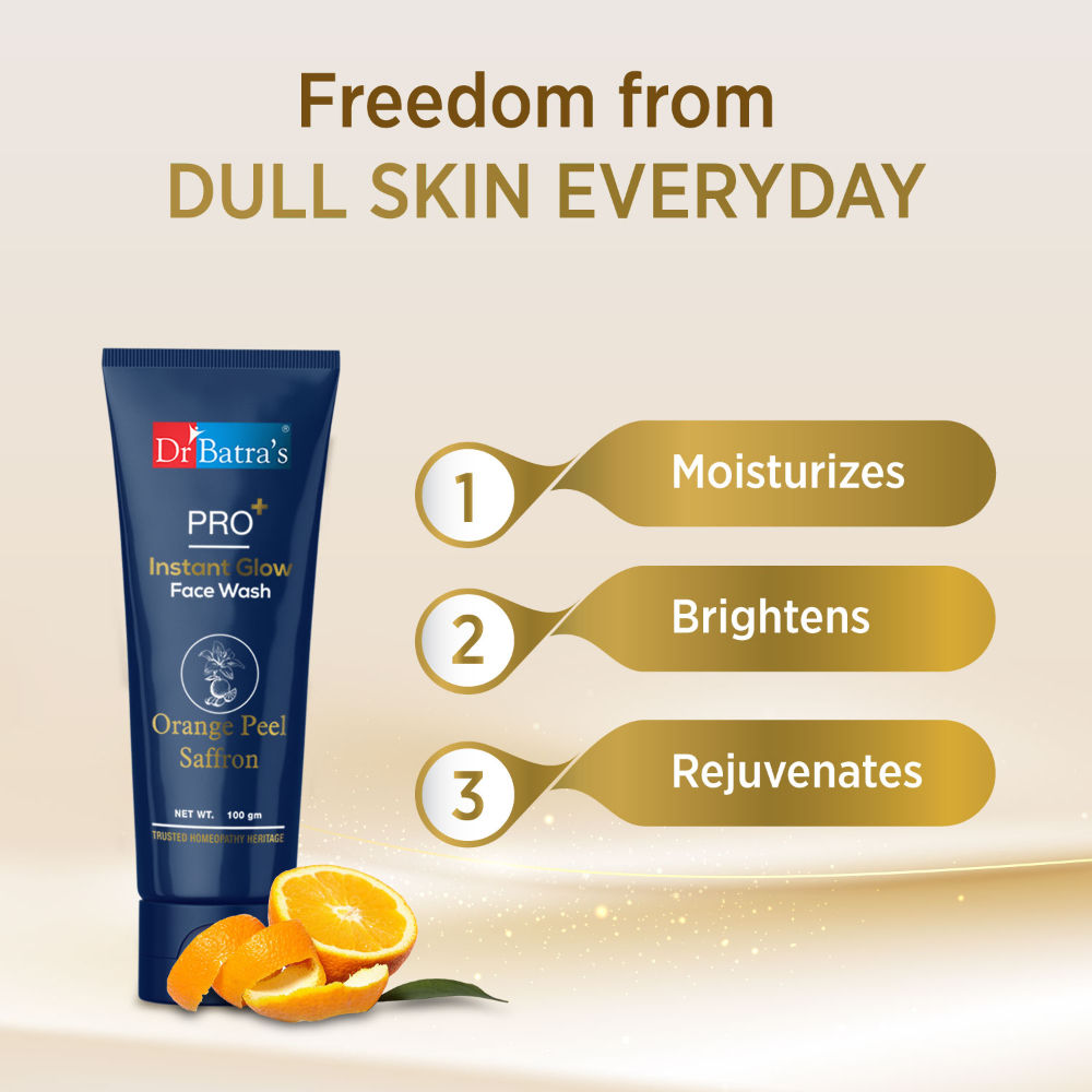 Dr Batra's® PRO+ Instant Glow Face Wash. Rejuvenates Skin.Protects Against Impurities,Natural Glow