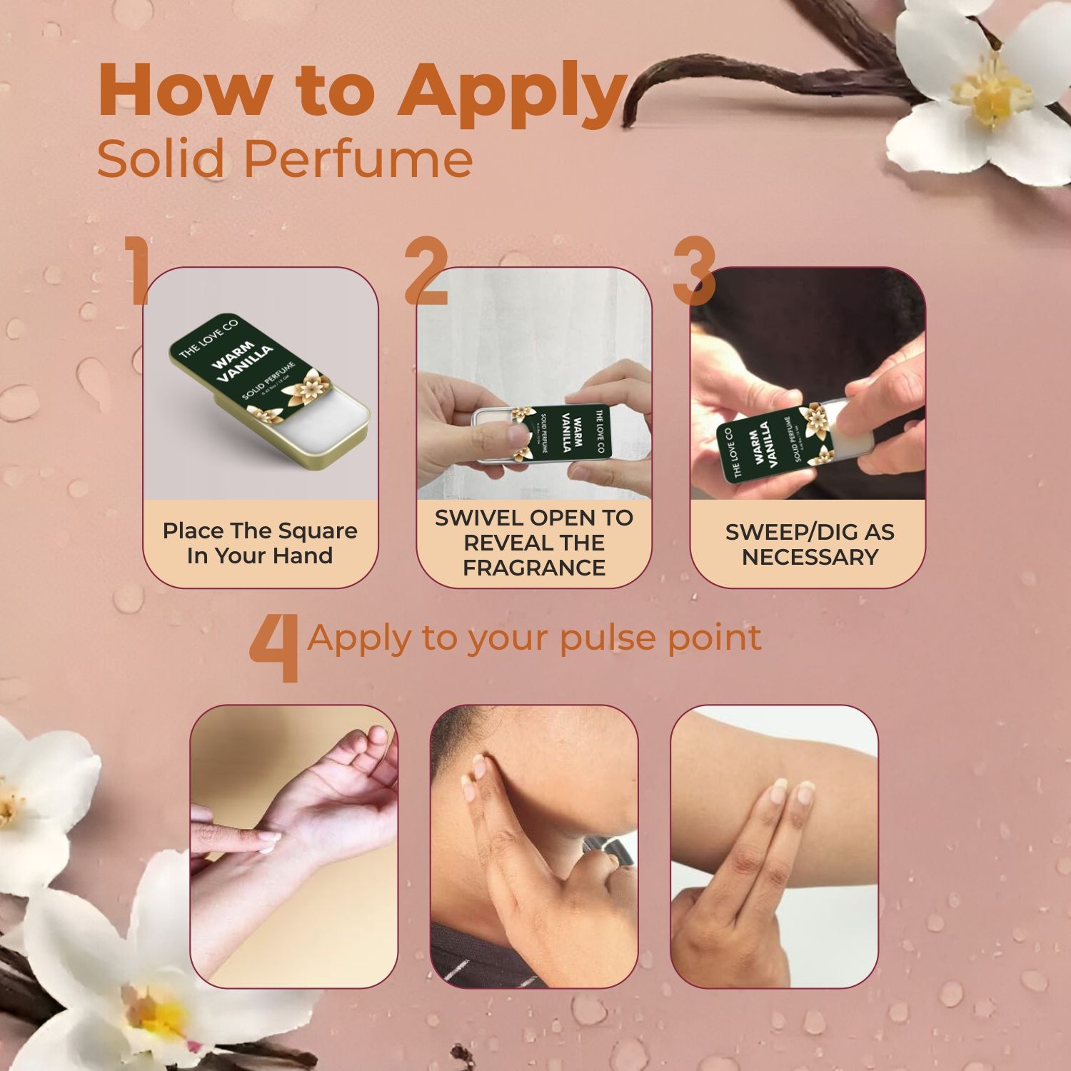 The Love Co Warm Vanilla Solid Perfume