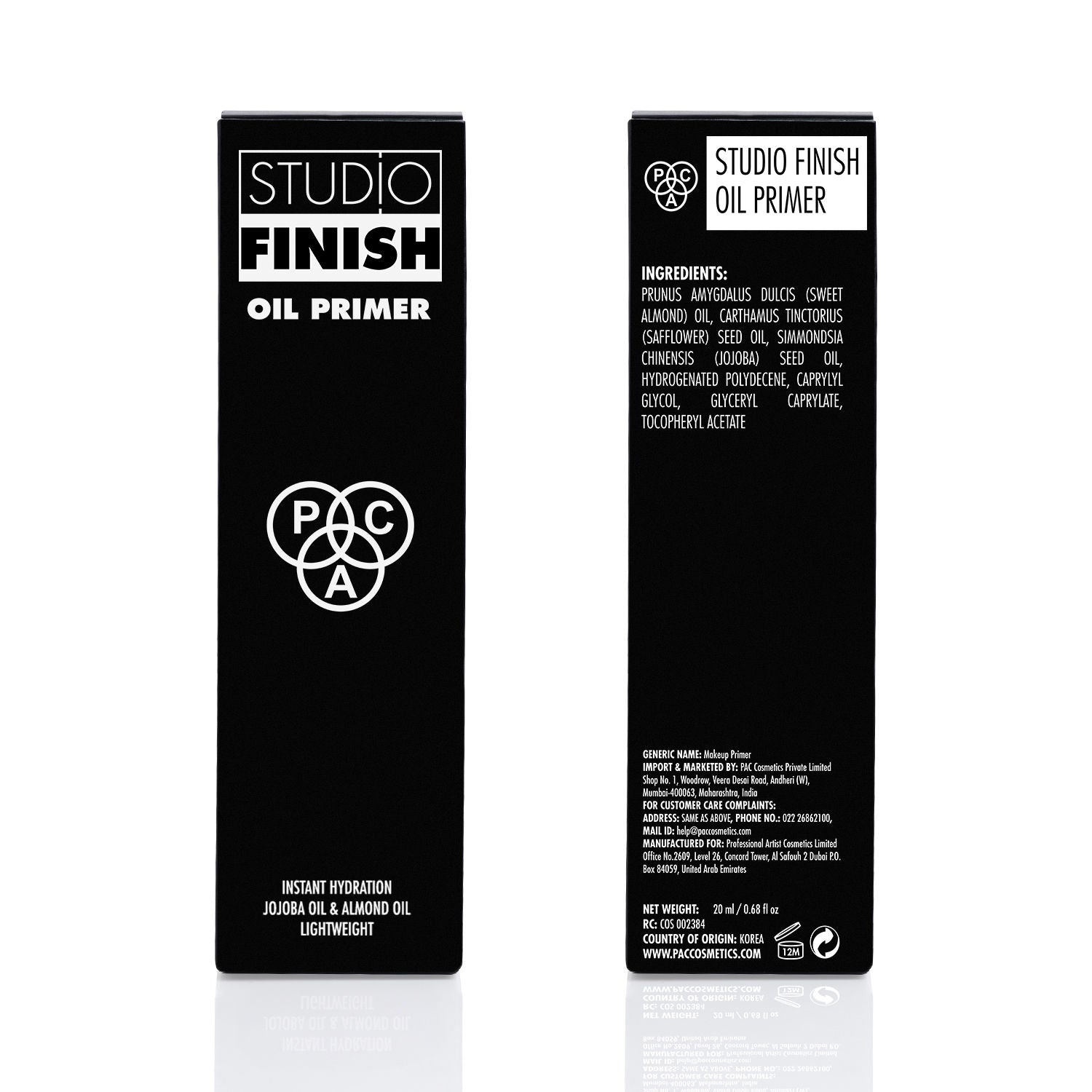 Studio Finish Oil Primer For Dry Skin - UltraLight, Fast Absorbing, Jojoba Oil Hydrates Skin