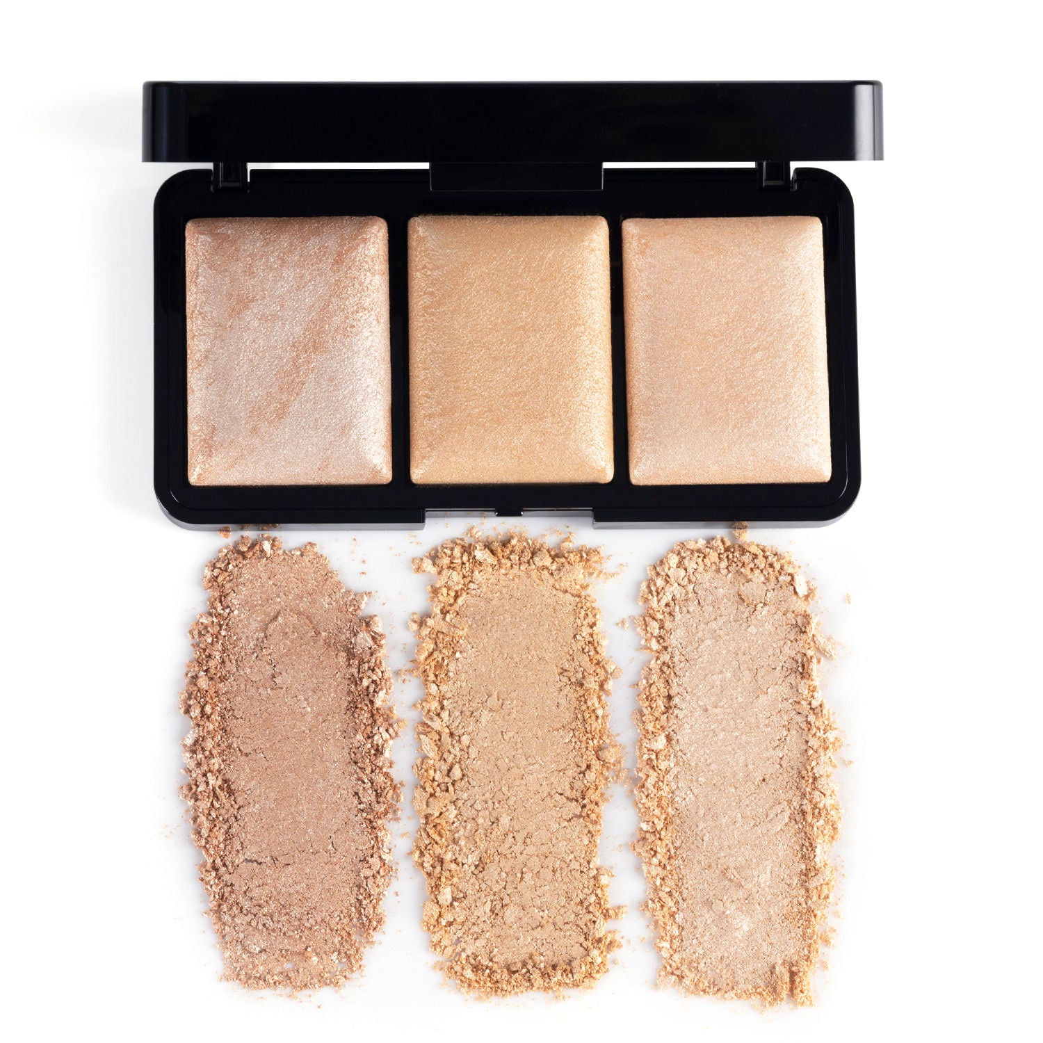 Trio Glow Highlighter X3 Gold - Ultra Blinding Finish, Silky Smooth Texture, Blends Seamlessly