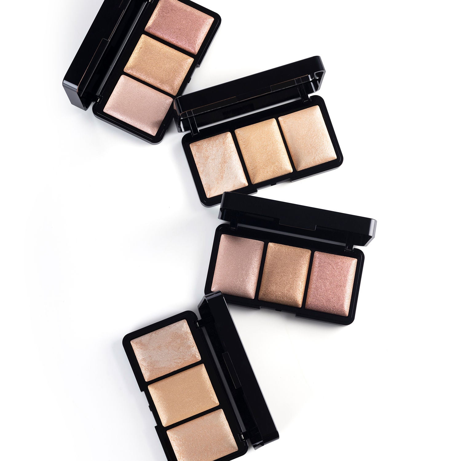 Trio Glow Highlighter X3 Gold - Ultra Blinding Finish, Silky Smooth Texture, Blends Seamlessly