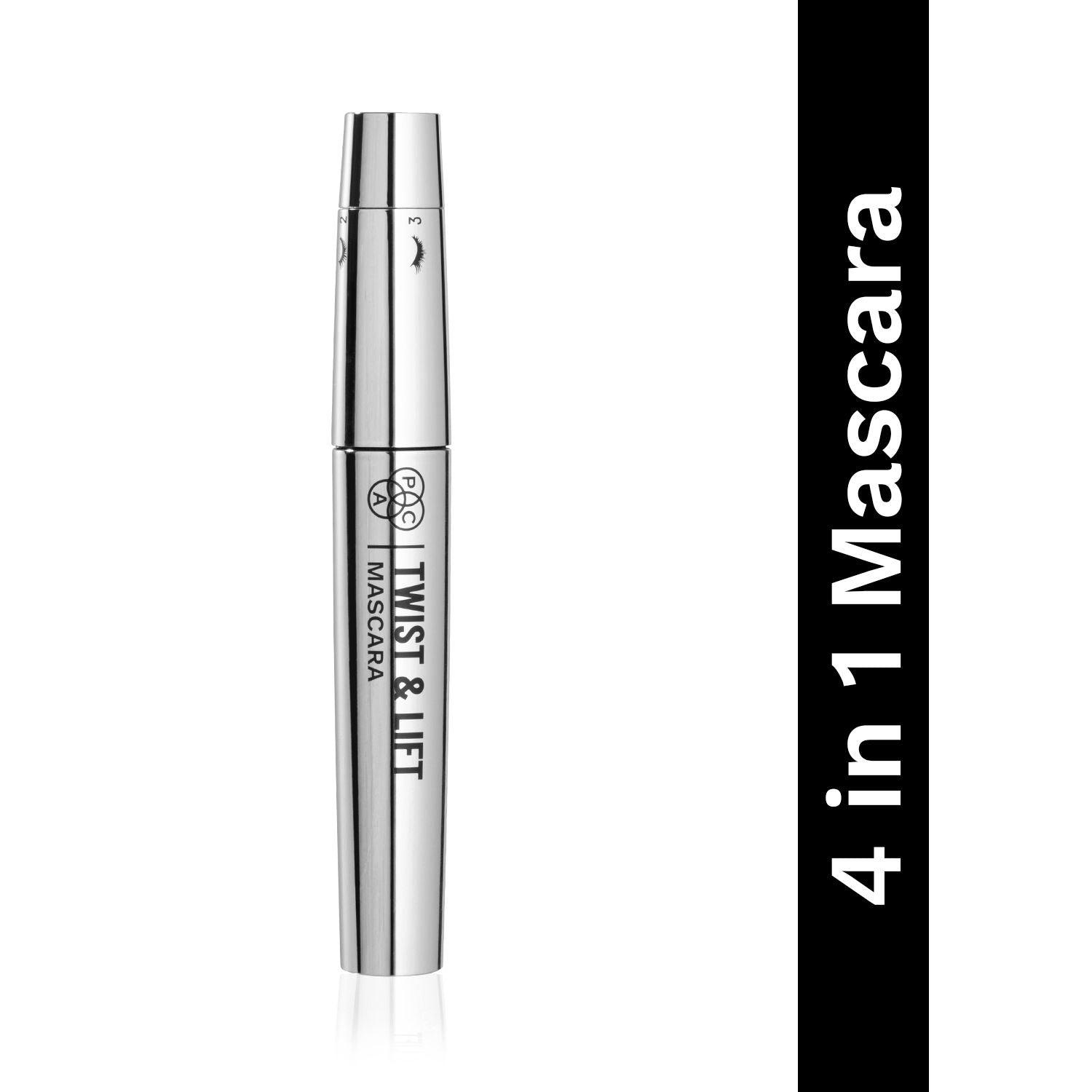 Twist & Lift Mascara - 4-in-1 Mascara Wand, Curls Defines Volumizes & Lifts, Waterproof