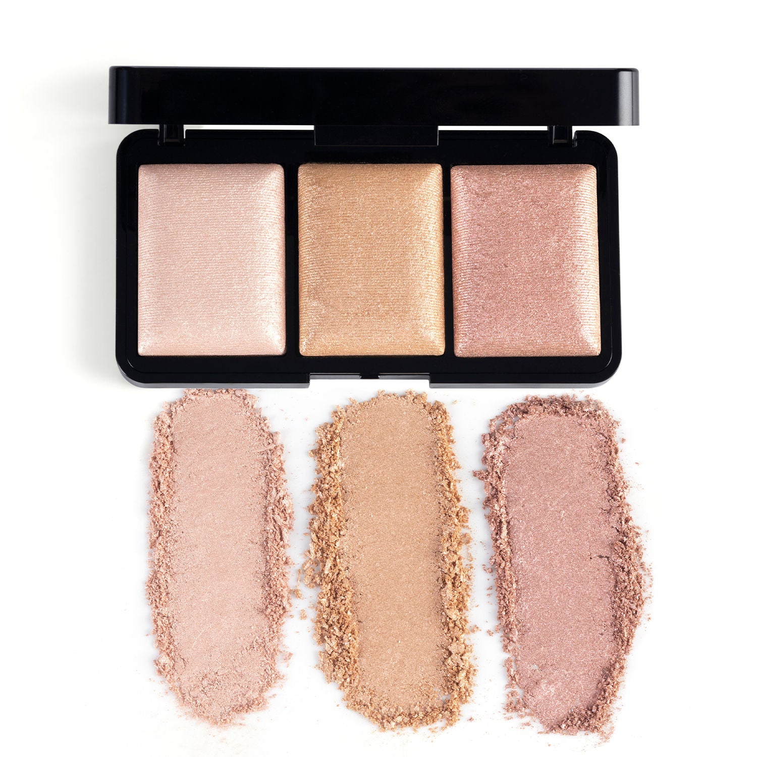 Trio Glow Highlighter X3 Pink - Ultra Blinding Finish, Silky Smooth Texture, Blends Seamlessly