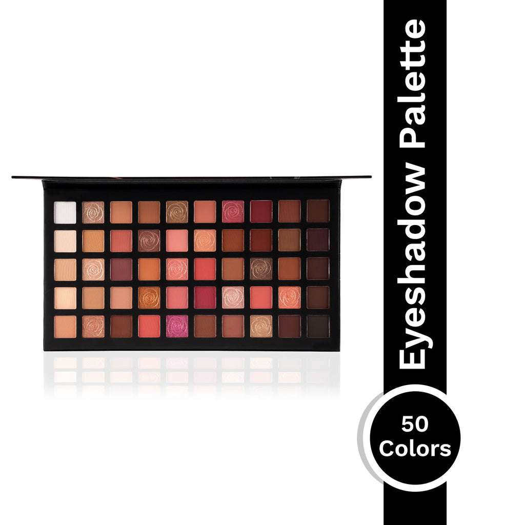 Rock & Rose Eyeshadow Palette - Blendable Mattes, Shimmers & Chromes, Perfect Transition Shades