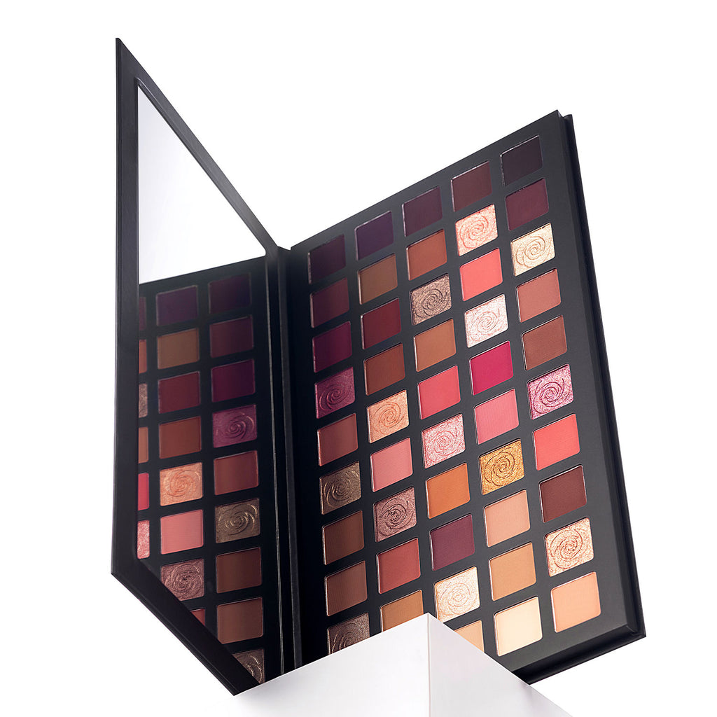 Rock & Rose Eyeshadow Palette - Blendable Mattes, Shimmers & Chromes, Perfect Transition Shades
