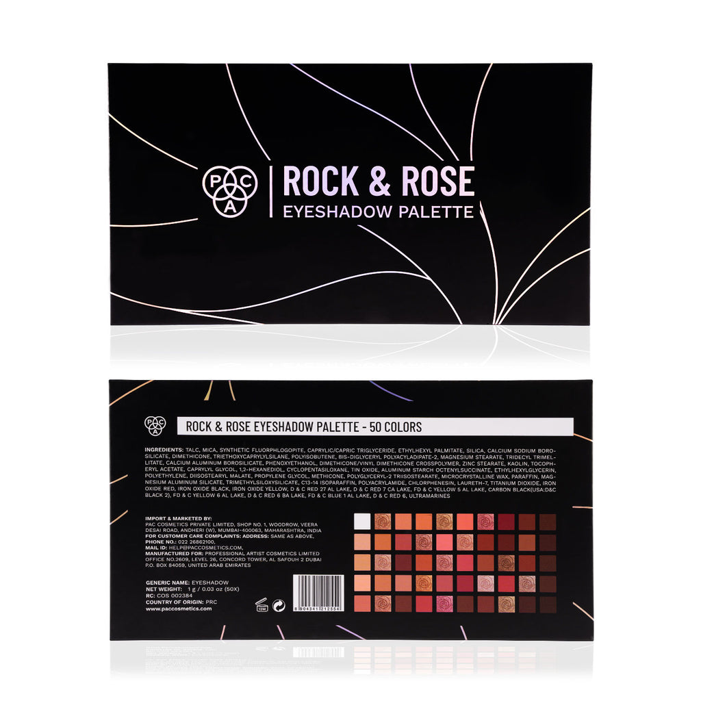 Rock & Rose Eyeshadow Palette - Blendable Mattes, Shimmers & Chromes, Perfect Transition Shades