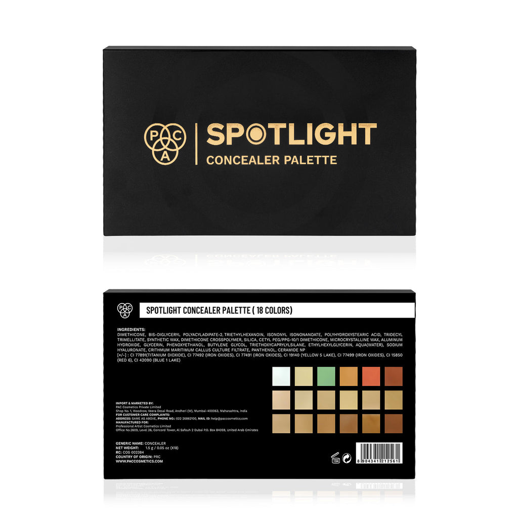 Spotlight Concealer Palette - Correct Conceal & Foundation Palette, Lasting Buildable Coverage