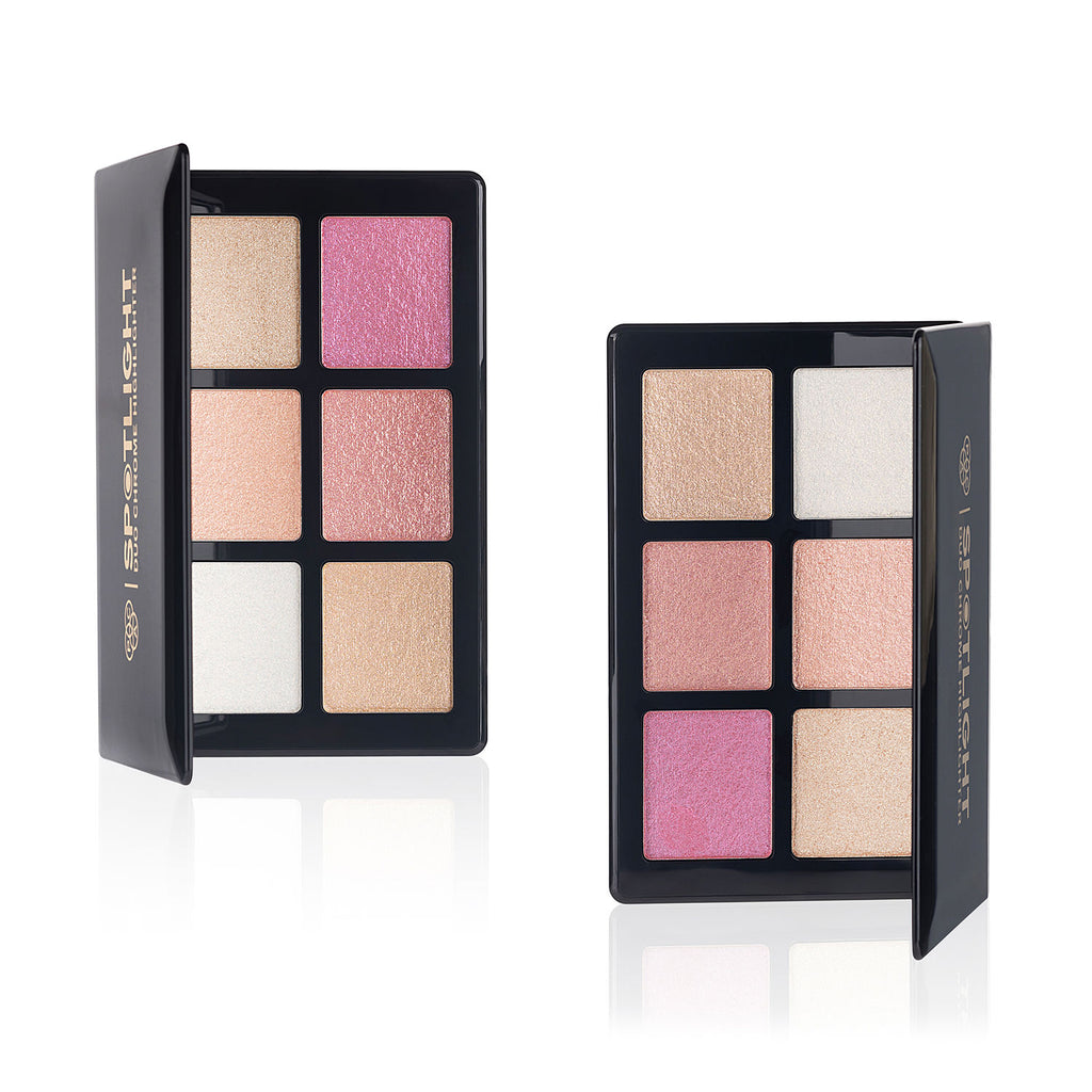 Spotlight Duo Chrome Highlighter Palette - Silky Smooth Blendable Multi Chromes, Intense Payoff