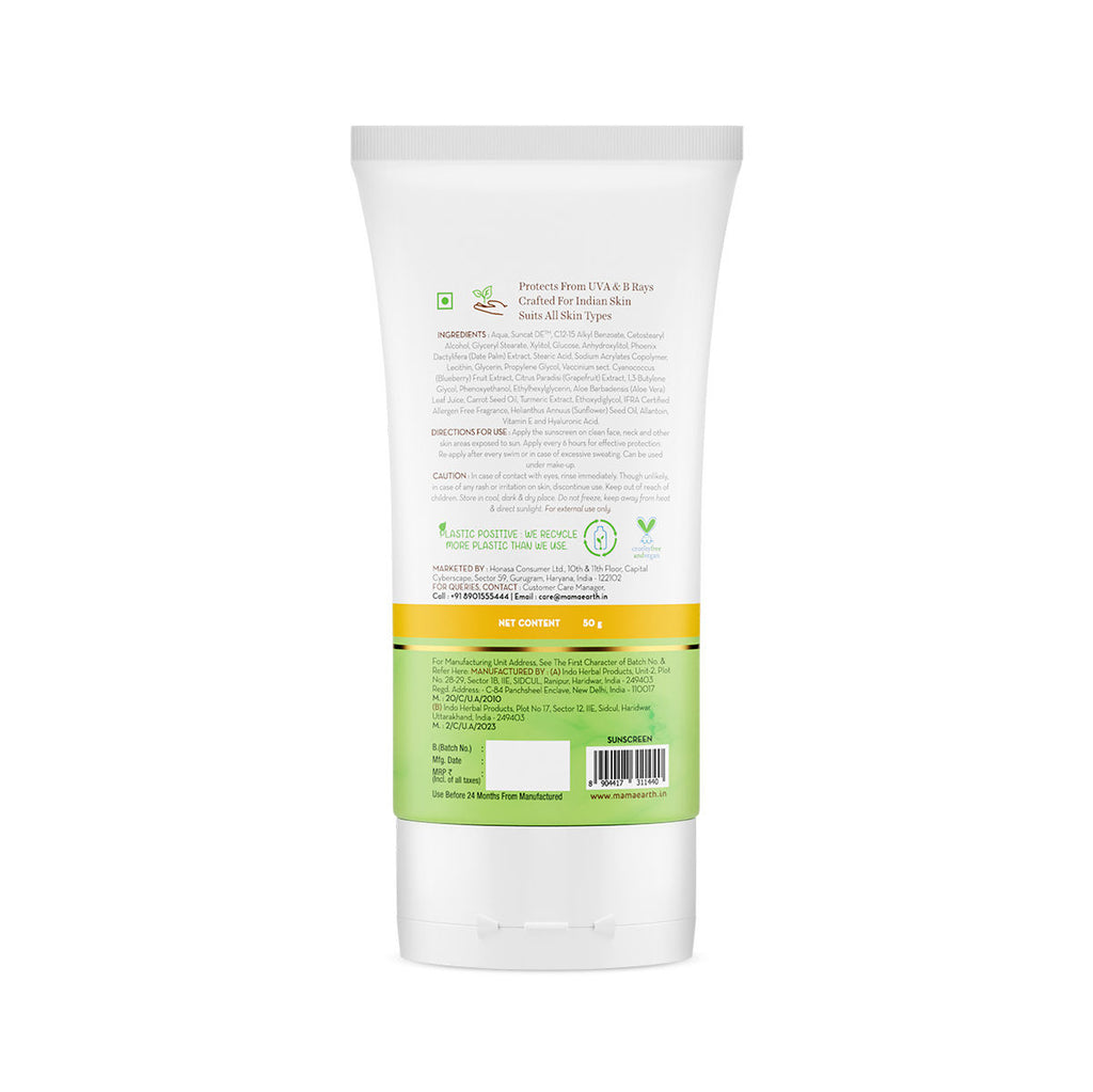Ultra Light Indian Sunscreen With SPF 50 PA +++ for Tan Protection - In-Vivo tested