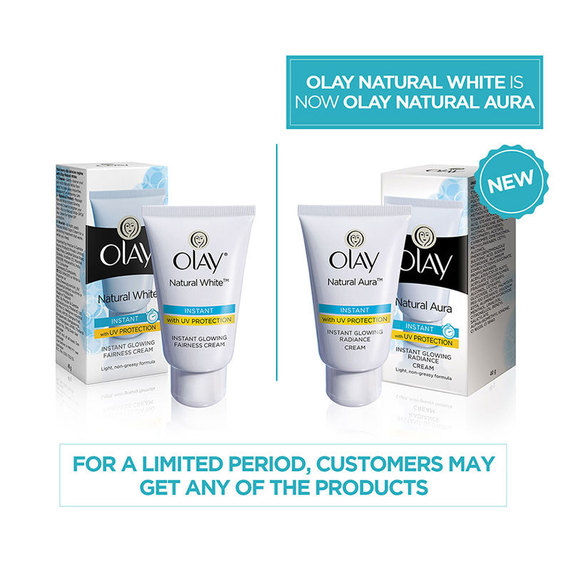 Natural White Instant Glowing Fairness Skin Cream with UV Protection