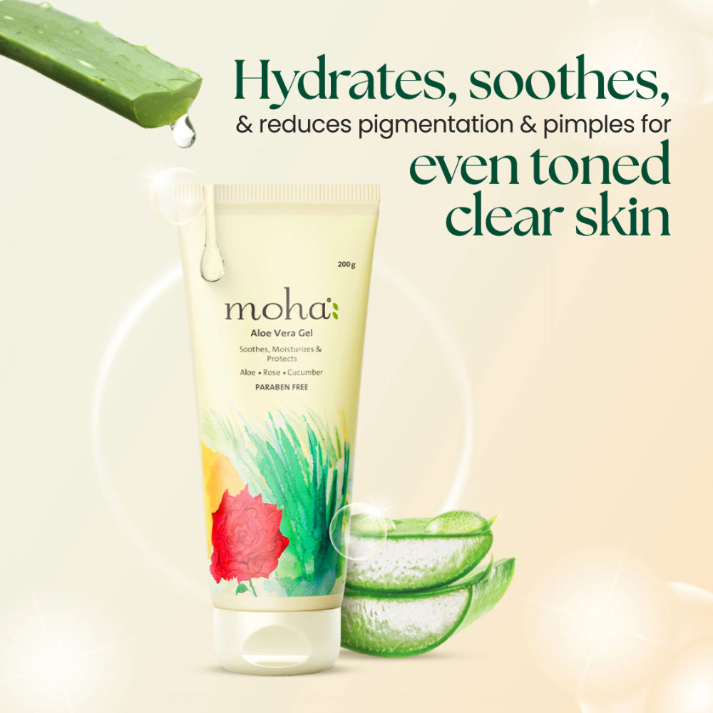 Enriched With Rose And Cucumber Aloe Vera Gel