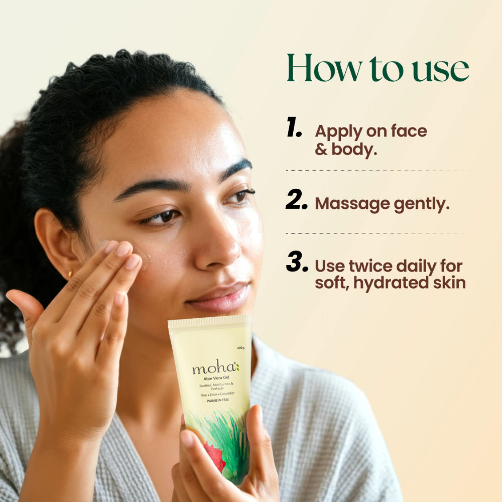 Enriched With Rose And Cucumber Aloe Vera Gel