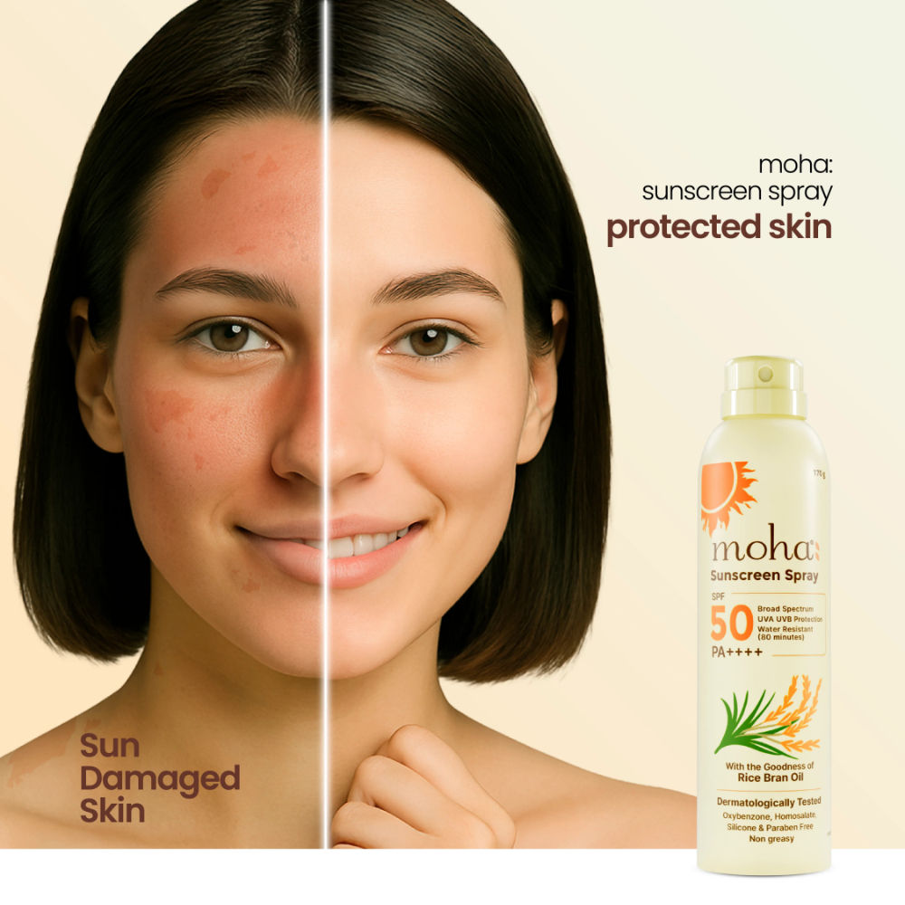 Sunscreen Spray SPF 50 PA ++++ High Protection With Rice Bran Oil For Glowing Skin