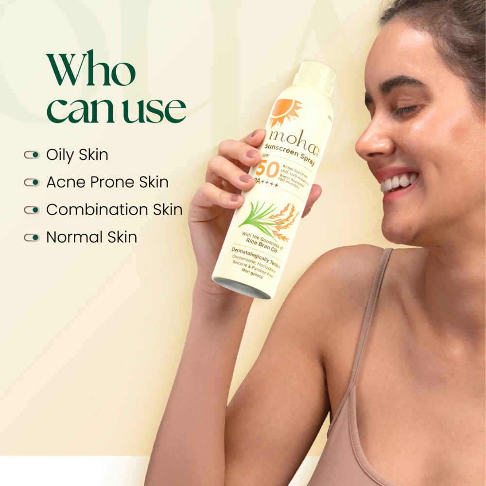 Sunscreen Spray SPF 50 PA ++++ High Protection With Rice Bran Oil For Glowing Skin