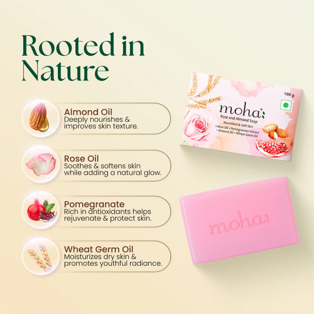 Rose & Almond Soap Nourishing Soap For Soft Radiant Skin