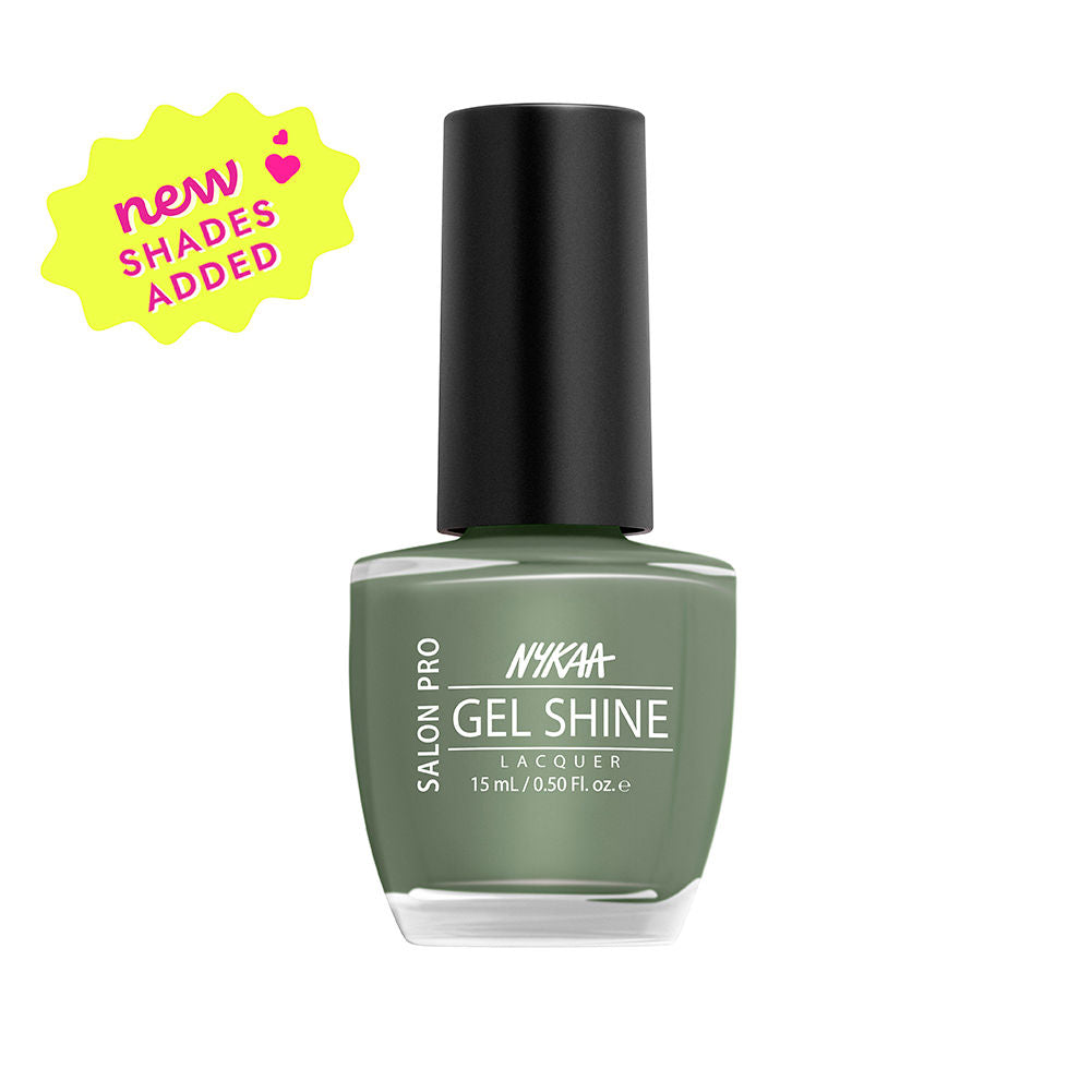 Nykaa Salon Pro Shine Gel Nail Polish - Florence Spritz 51 - Greenish Grey