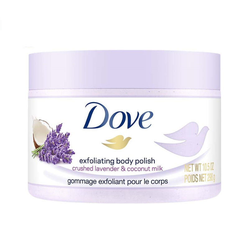 Exfoliating Body Polish Scrub With Crushed Lavender And Coconut Milk