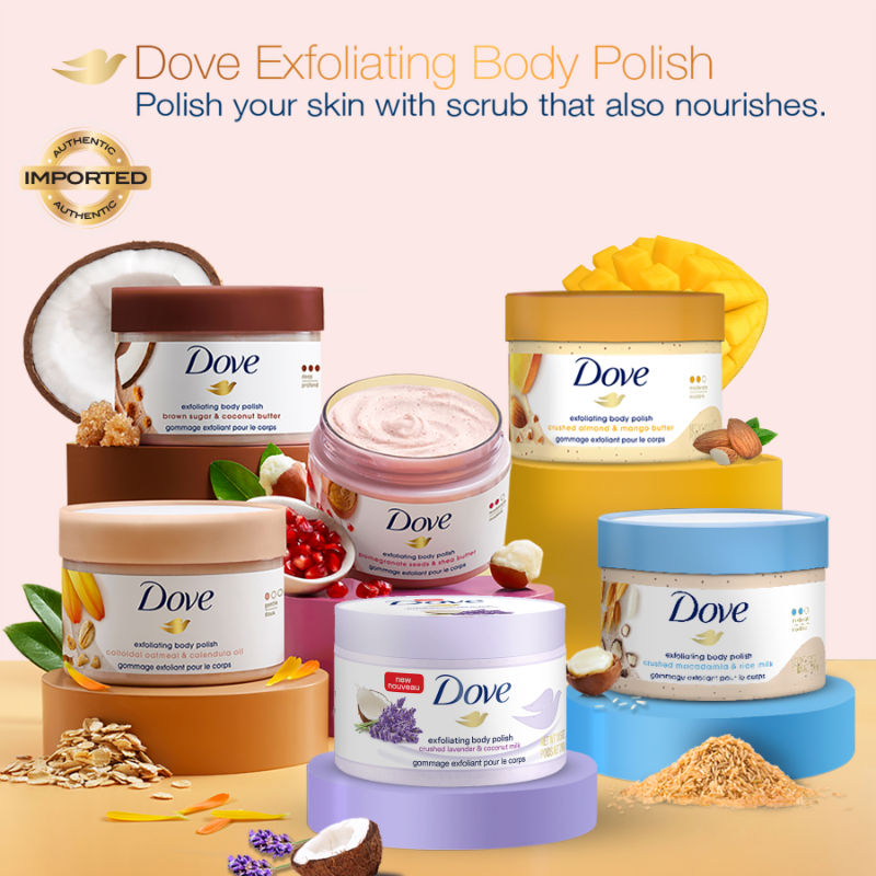 Exfoliating Body Polish Scrub With Crushed Lavender And Coconut Milk