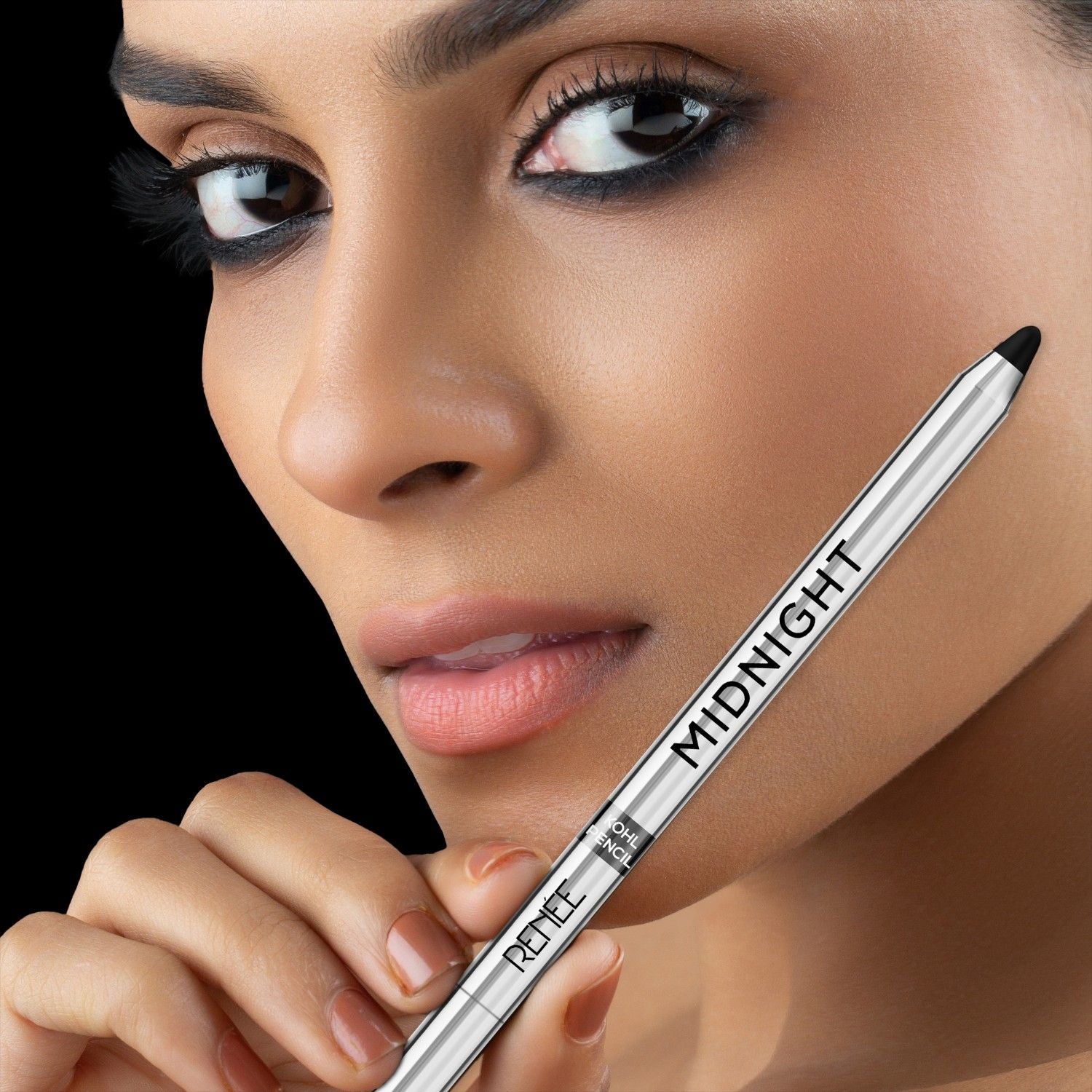 Midnight Kohl Pencil, Waterproof, Smudge-proof, All-Day Kajal with Sharpener
