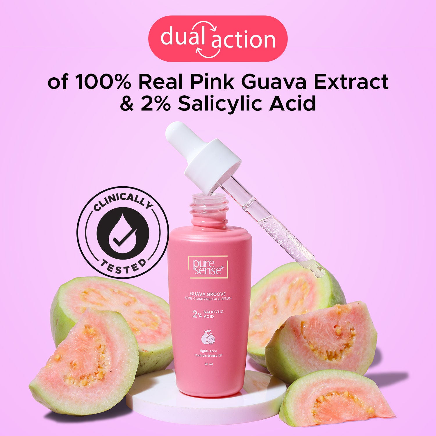 2% Salicylic Acid Face Serum with Guava for Acne Prone Oily Skin