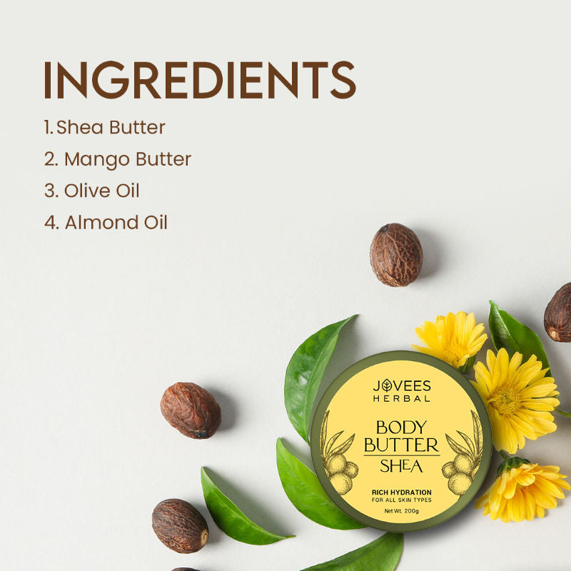 Herbal Shea Body Butter For Dry & Rough Skin Deep Nourishment
