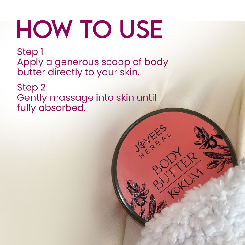 Herbal Kokum Body Butter For Dry & Rough Skin Deep Nourishment