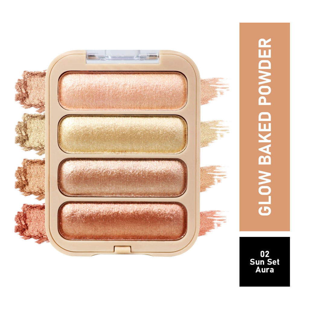 Glow Baked Highlighter Powder - Sunset-Aura