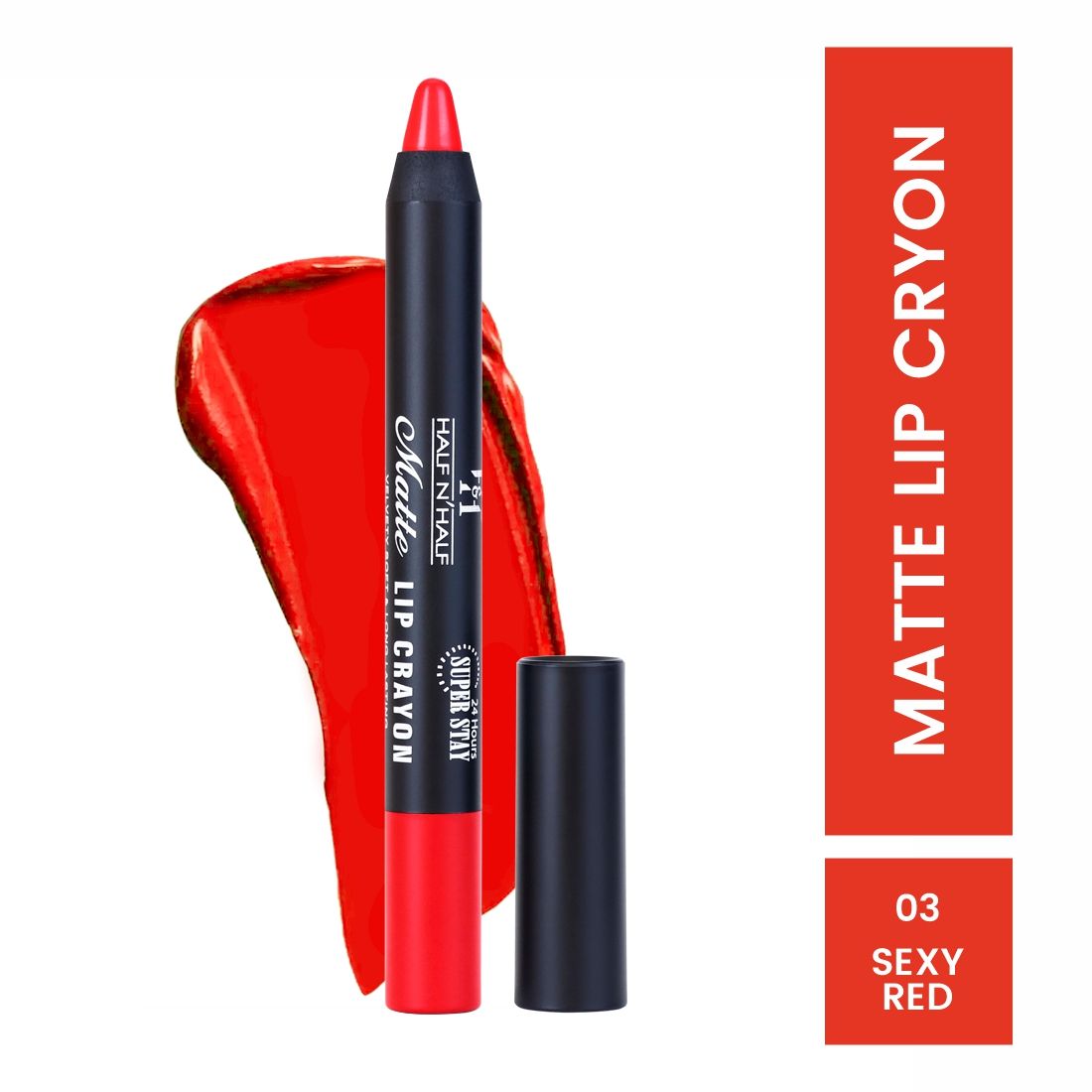 Matte Velvet Soft & Long Lasting 24h Super Stay Lip Crayon - Sexy-red
