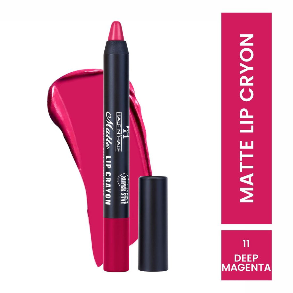 Matte Velvet Soft & Long Lasting 24h Super Stay Lip Crayon - Deep-magenta