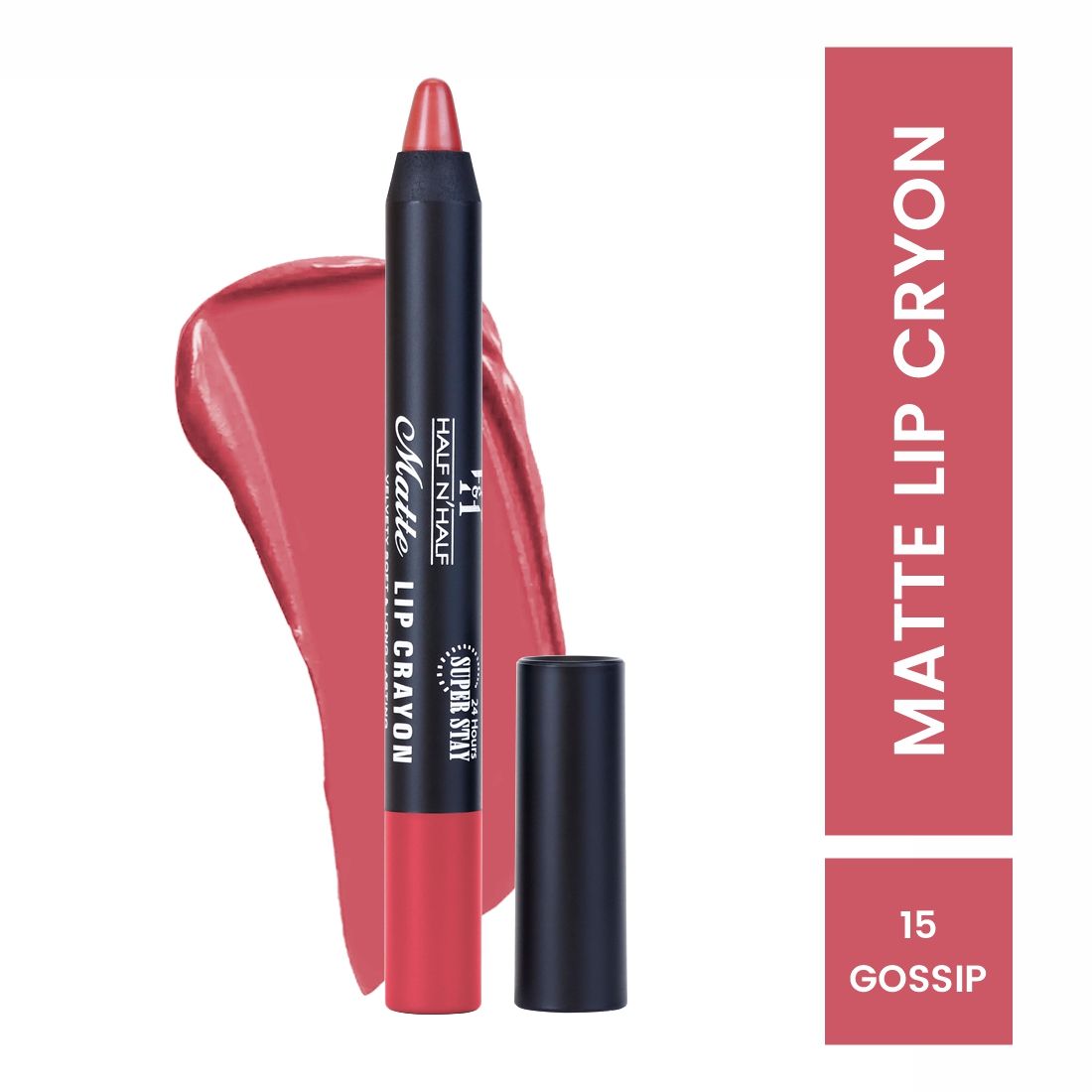 Matte Velvet Soft & Long Lasting 24h Super Stay Lip Crayon - Gossip