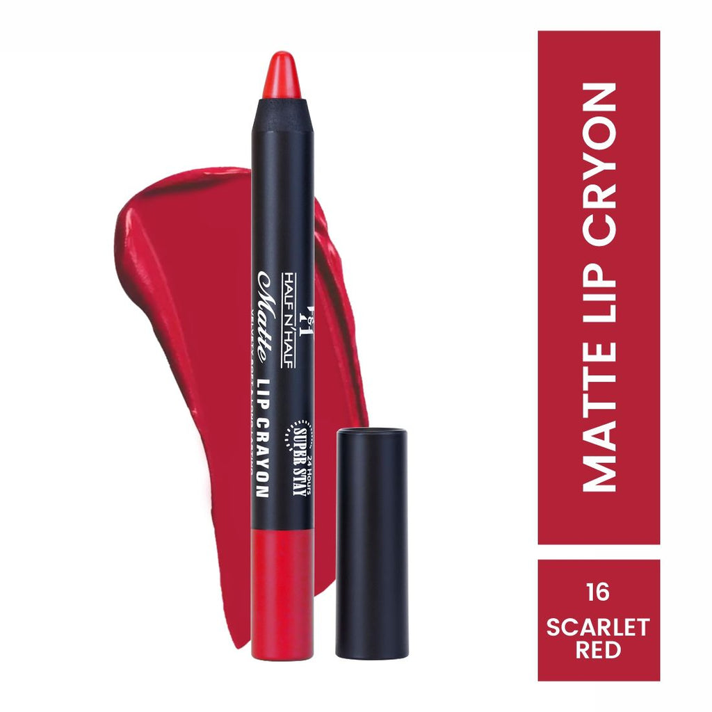 Matte Velvet Soft & Long Lasting 24h Super Stay Lip Crayon - Scarlet-red