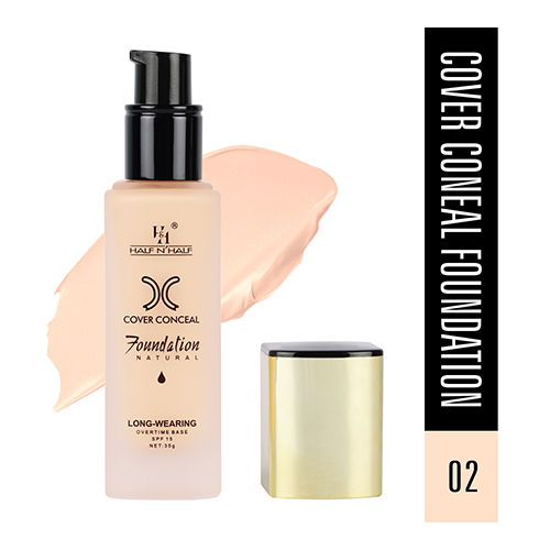 Cover Concealer Foundation Natural Longwearing Overtime Base SPF 15 - Light