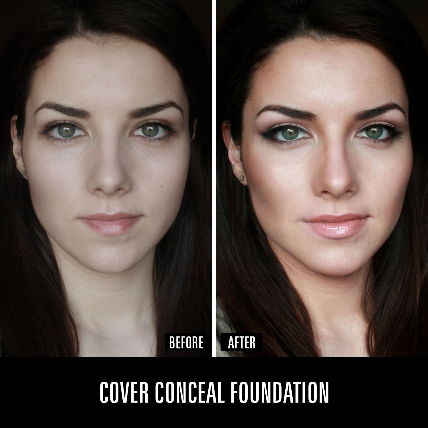 Cover Concealer Foundation Natural Longwearing Overtime Base SPF 15