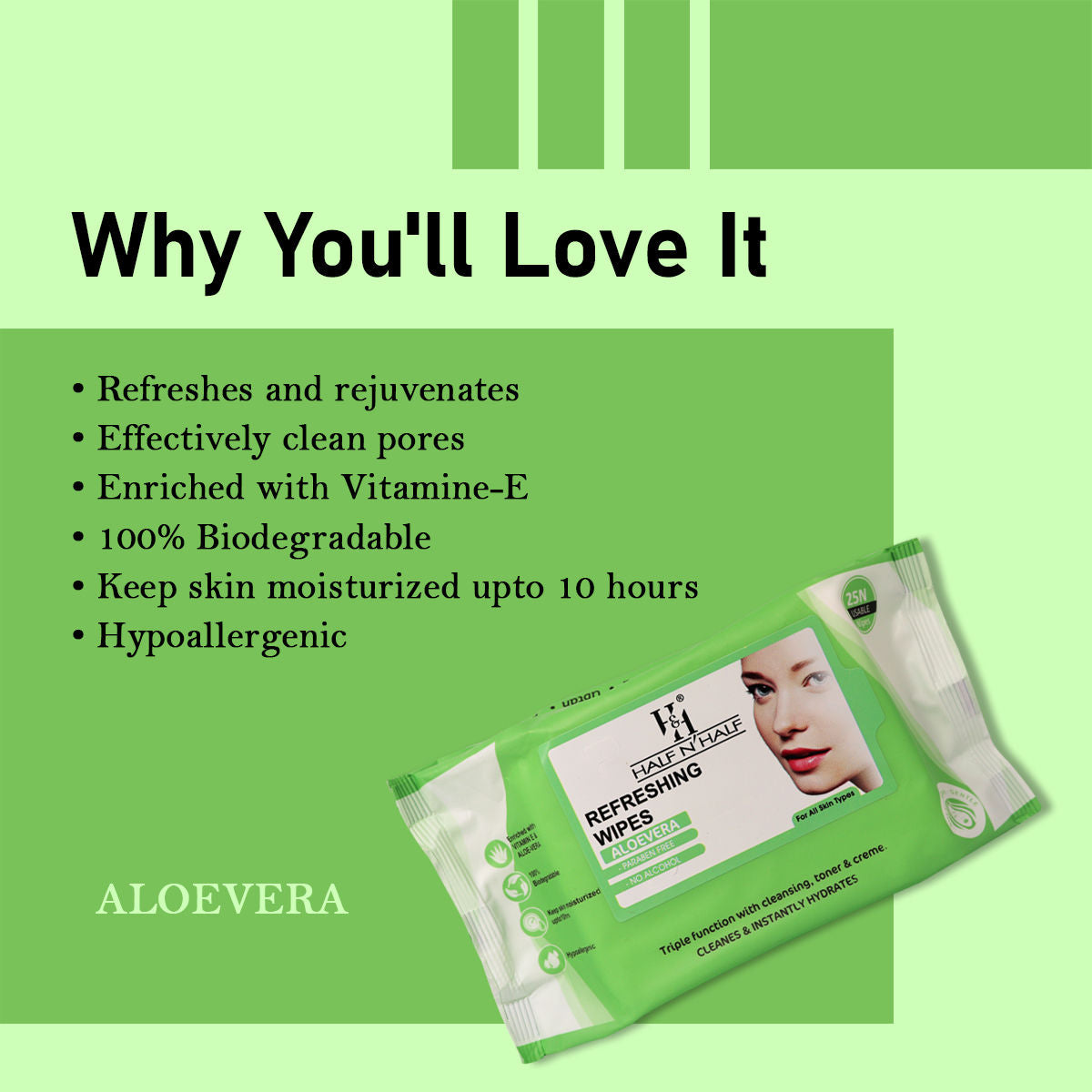 Refreshing Wipes - E-28-Aloevera