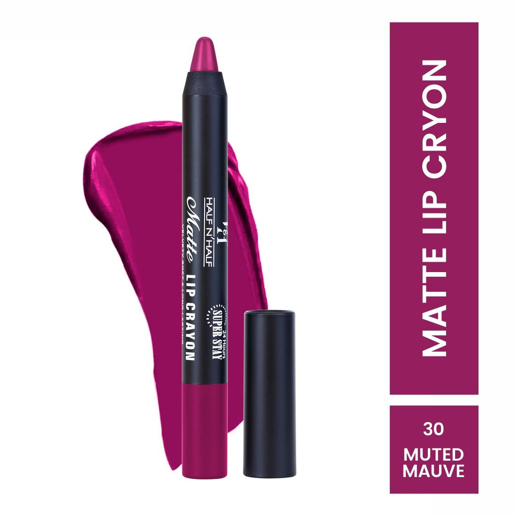 Matte Velvet Soft & Long Lasting 24h Super Stay Lip Crayon - 30 Muted Mauve