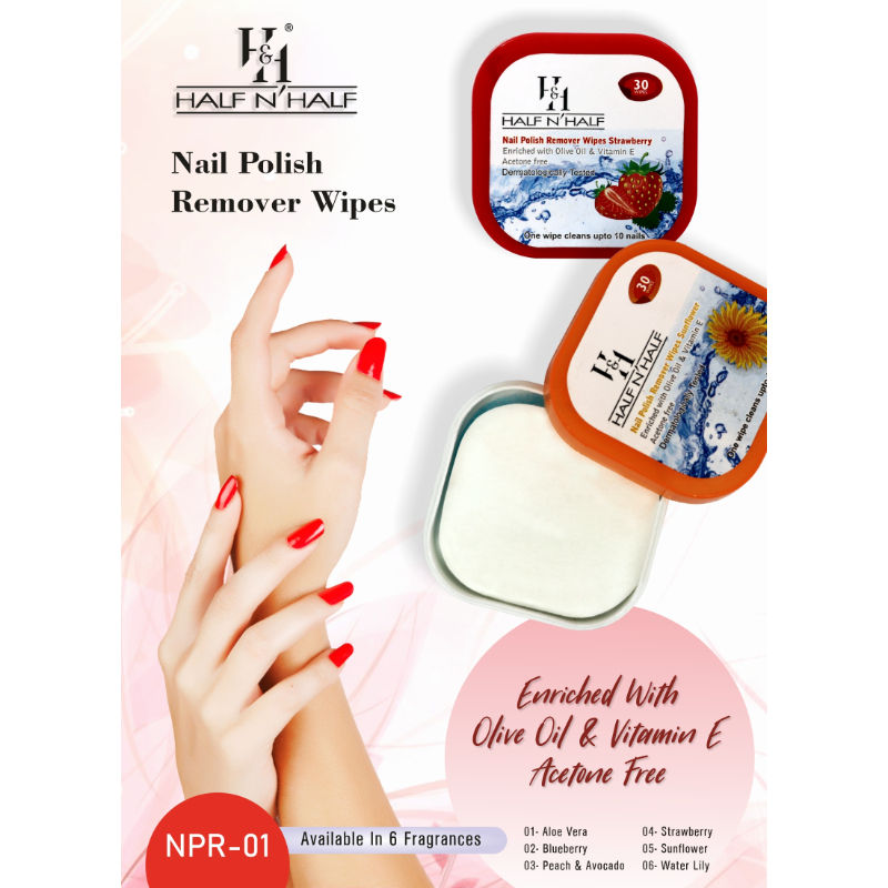 Nail Polish Remover Wipes - Peach & Avocado