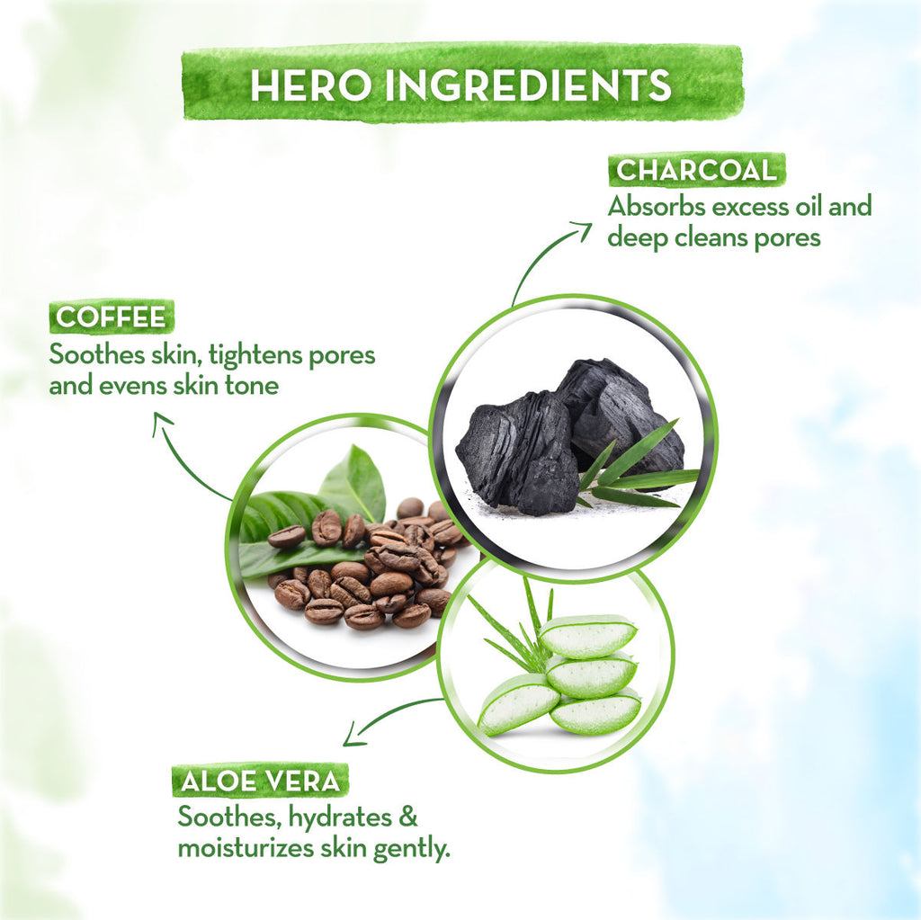 Charcoal Face Wash With Activated Charcoal And Coffee For Oil Control