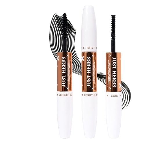 2-in-1 Serum Infused Lash Enhancing Mascara with Castor Oil Volumizing & Curling - Black