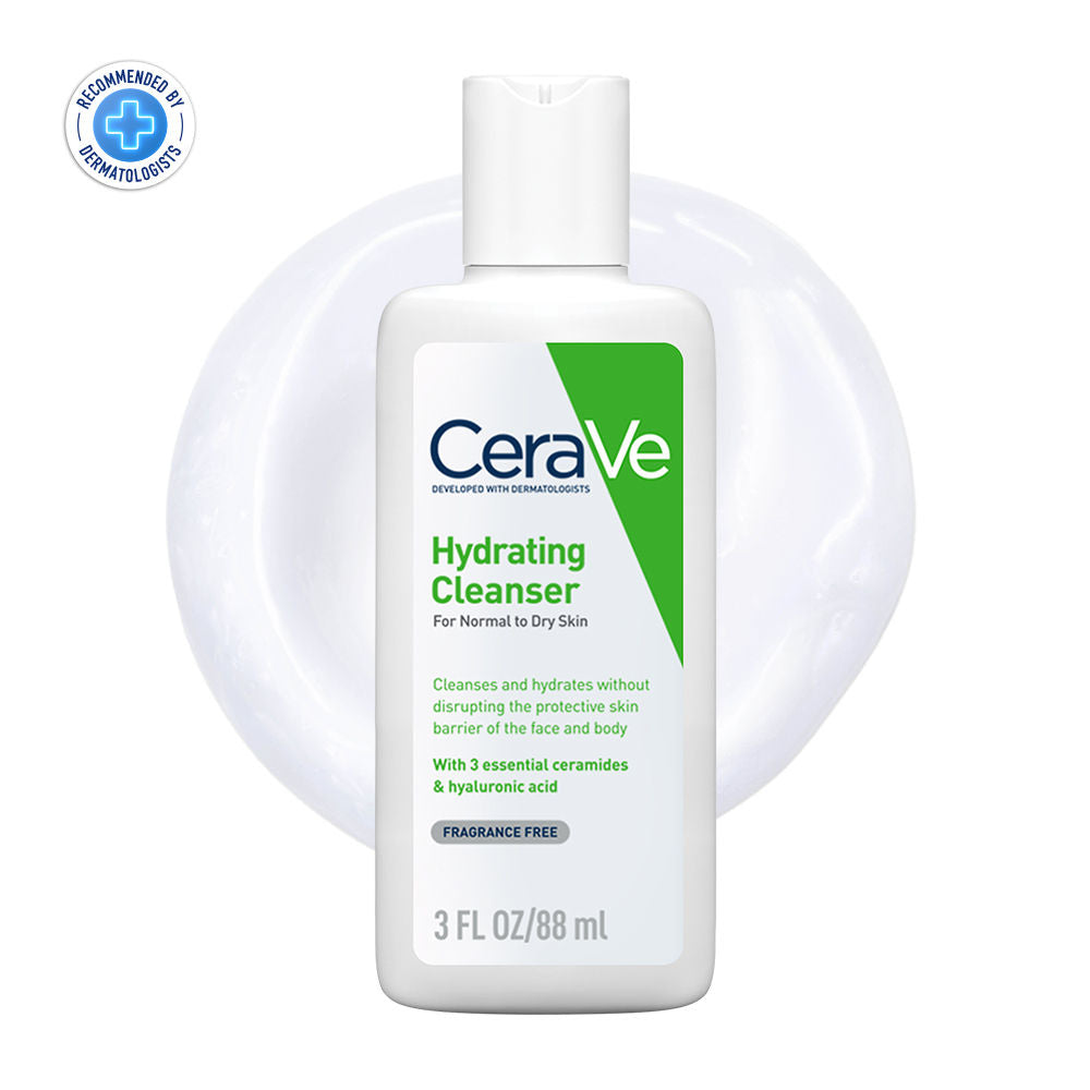 Hydrating Cleanser Non-Foaming Face Wash for Dry Skin with Ceramides, Dermatologist Recommend