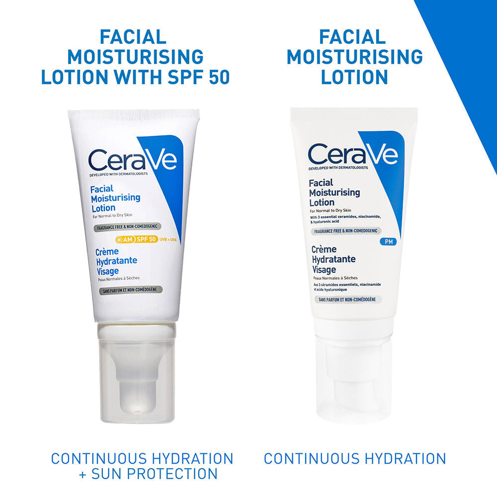 AM Facial Moisturizier With Sunscreen SPF 50 UVB + UVA, Dermatologist Recommended Day Cream