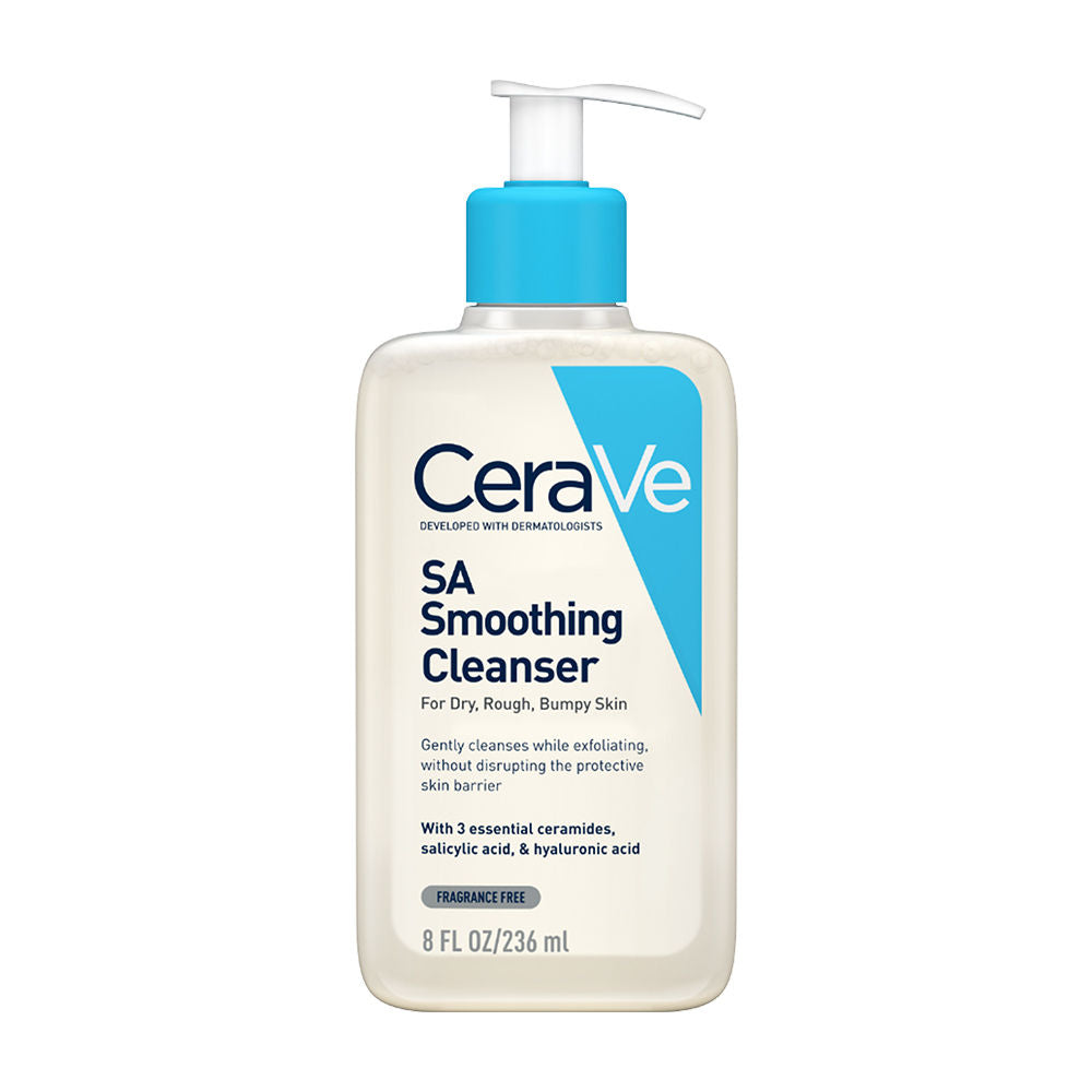 SA Smoothing Cleanser For Dry, Rough & Bumpy Skin, Face Wash With Salicylic Acid & Ceramides
